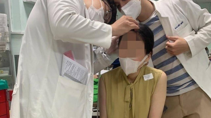 Hoa hậu Oanh Lê tố bị hành hung gây thương tích tại trụ sở Công an phường 6, quận 4. Ảnh: Báo Giao thông.