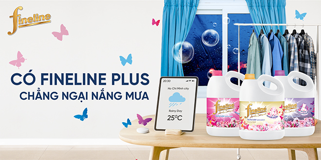 Có Fineline Plus, giặt giũ ngày mưa không còn là nỗi lo!