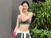 Thời trang - Mỹ nữ Thái Bình đi tập thể dục vẫn khoe đường cong bằng set đồ ôm mỏng manh