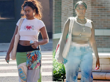 Hết thả rông, con gái út Obama tuổi 21 diện quần cạp trễ lộ cả mảng nội y trên phố