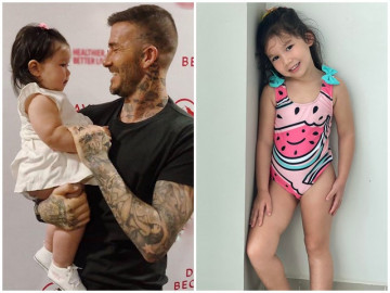 Bé gái Việt từng được David Beckham bế, luôn miệng khen đáng yêu giờ đã lớn xinh, là mẫu nhí
