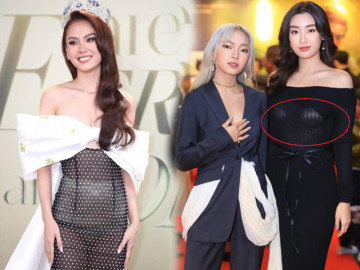 Mỹ nhân Việt mặc xuyên thấu đi thảm đỏ, gợi cảm thì ít mà bị soi vật thể lạ thì nhiều