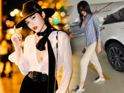Thời trang - "Bà hoàng" mặc sơ mi cài cho vui đã có đối thủ, lấp ló vòng 1 nhưng sơ sẩy là "lộ hàng"