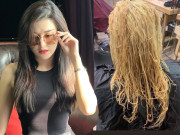 Làm đẹp - "Mỹ nhân đẹp nhất Việt Nam" ngủ gật triệu like "khóc ròng" kể chuyện đi tẩy tóc, ám ảnh anh thợ