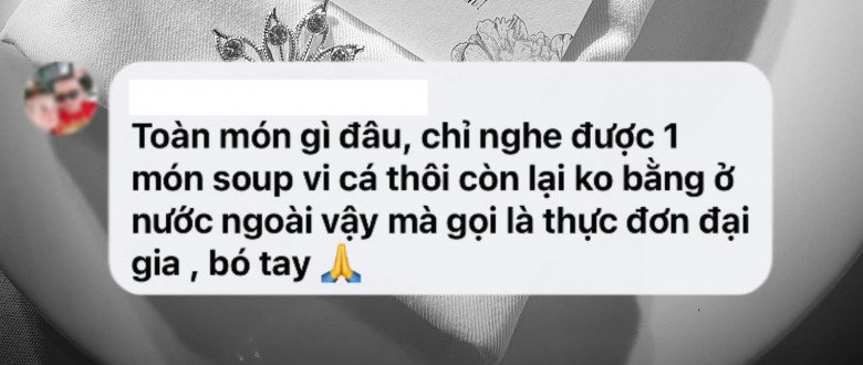 Thực đơn đám cưới amp;#34;vú emamp;#34; lương trăm triệu nhà Đoàn Di Băng có 2 món dát vàng, bị chê bà chủ liền lên tiếng - 4