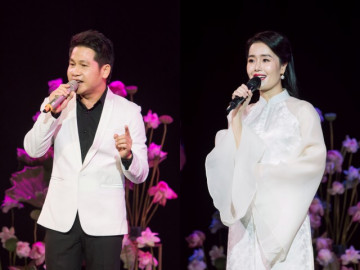 Trọng Tấn, Lương Nguyệt Anh, Minh Đức hát trong buổi ra mắt sách Sống như bông pháo hoa