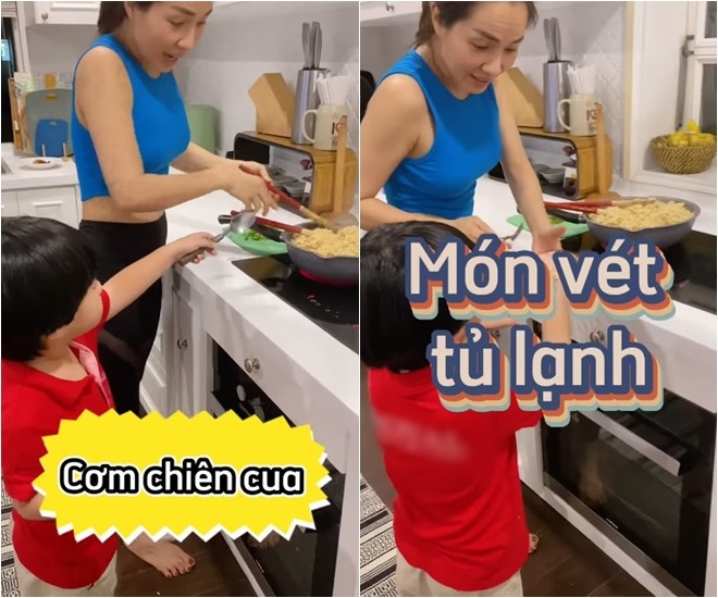 Vợ Hoàng Bách làm món vét tủ lạnh ngon ngất ngây, lúc nấu mẹ chồng phán: amp;#34;Con cô thì cô chăm, con tôi thì tôi chămamp;#34; - 1