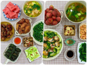Bếp Eva - 8X khoe 30 mâm cơm mùa hè ngon mát nhìn mướt mắt, cứ rảnh rỗi ông xã lại vào nấu cùng