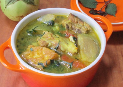 Canh cà bát nấu sườn non ngon miệng - 11