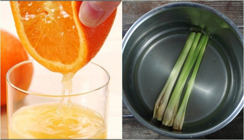 Vắt nước cam, đun nước sả