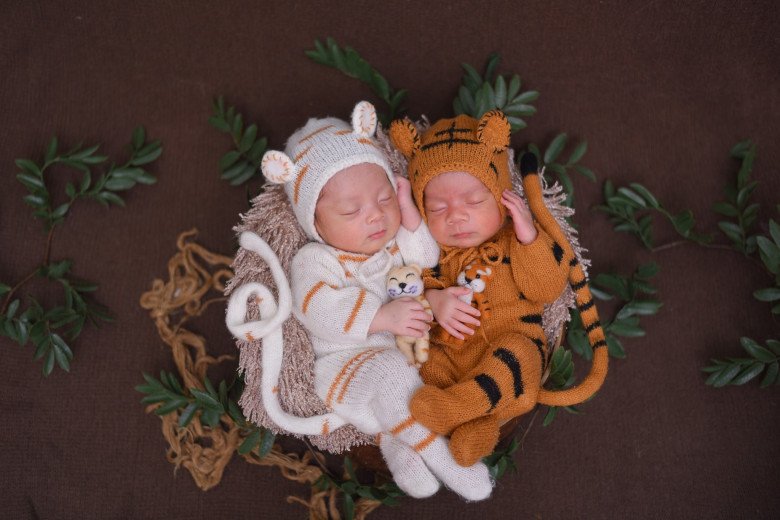 Ở thời điểm 3 tháng, 2 bé phát triển ổn định. (Ảnh: BSCC)