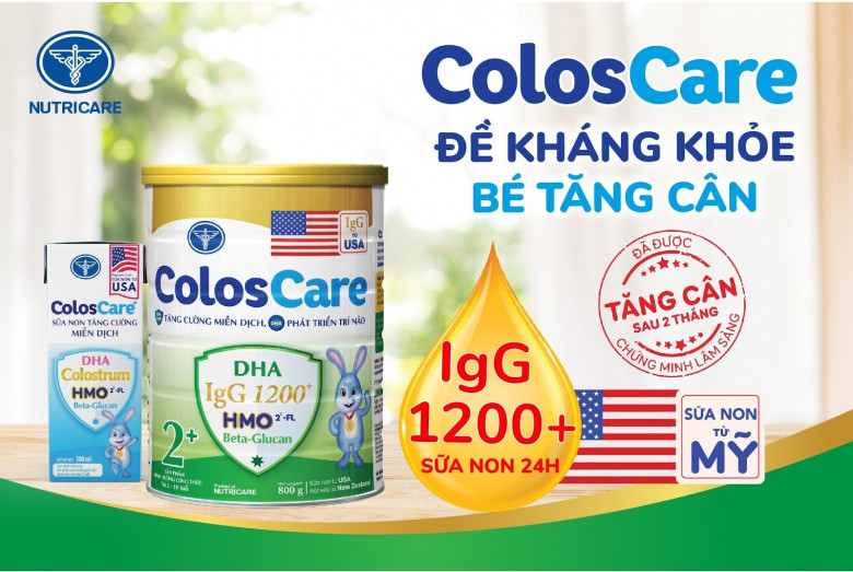 ColosCare 2+ được chứng minh lâm sàng giúp đề kháng khỏe, bé tăng cân - 1