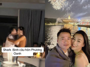 Giải trí - Rộ clip Phương Oanh được Shark Bình quỳ gối cầu hôn, trao nụ hôn nồng cháy trước mặt con gái của vợ cũ