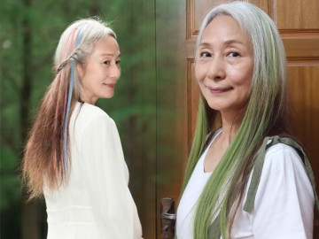 Cụ bà 68 tuổi tóc bạc phơ vẫn giữ đam mê như gái trẻ, khi xanh khi hồng chất chơi