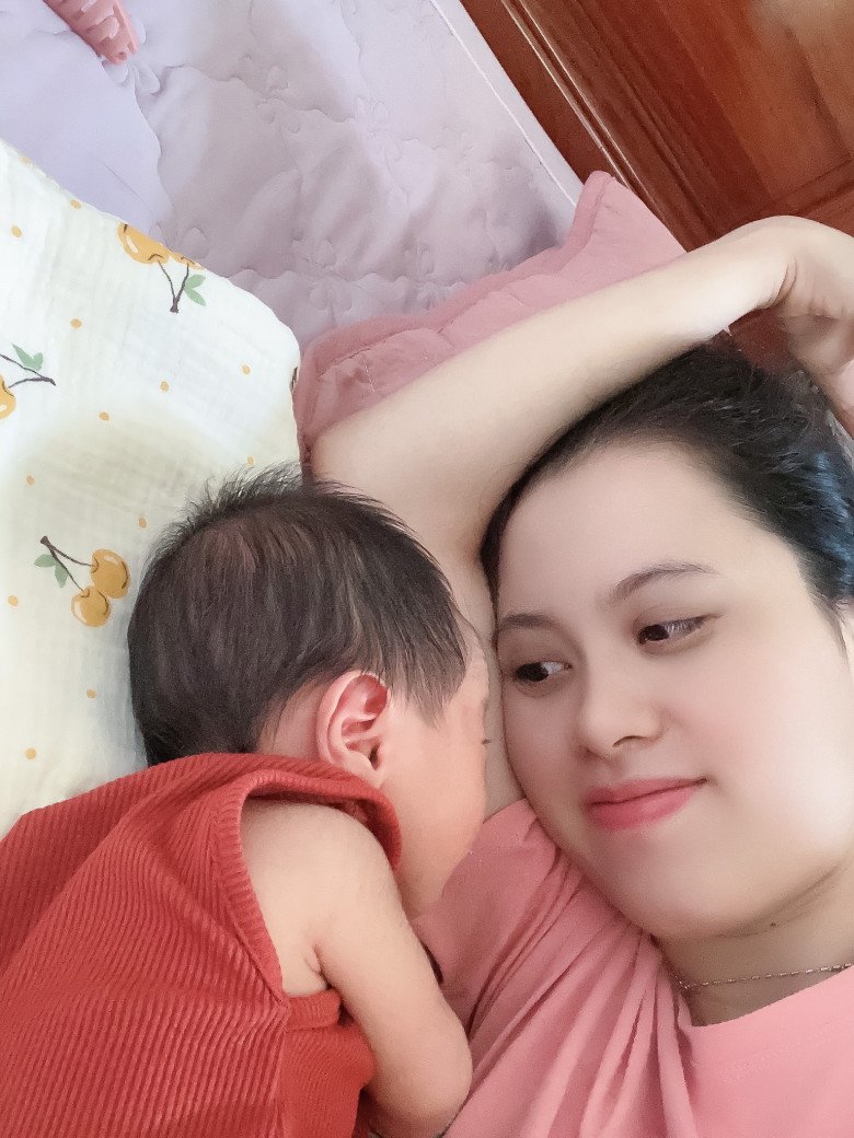 Mẹ bỉm rất hài lòng khi lựa chọn được bệnh viện để sinh con. (Ảnh: NVCC)