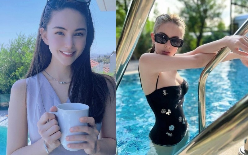 Mới đây, Côn Lăng - vợ Châu Kiệt Luân vừa khoe ảnh diện bikini ngày hè khi đăng tải ảnh gợi cảm bên bể bơi.
