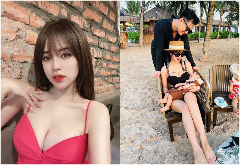 Hotgirl 2001 từ khi hạ sinh con trai đầu lòng tháng 9/2022 thường xuyên cập nhật hình ảnh hạnh phúc bên chồng điển trai diễn viên Anh Tuấn và con.
