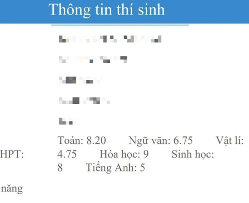 Một thí sinh đã bất ngờ tra ra được điểm thi tốt nghiệp THPT 2023 của mình trên mạng xã hội. Ảnh: Dân trí.