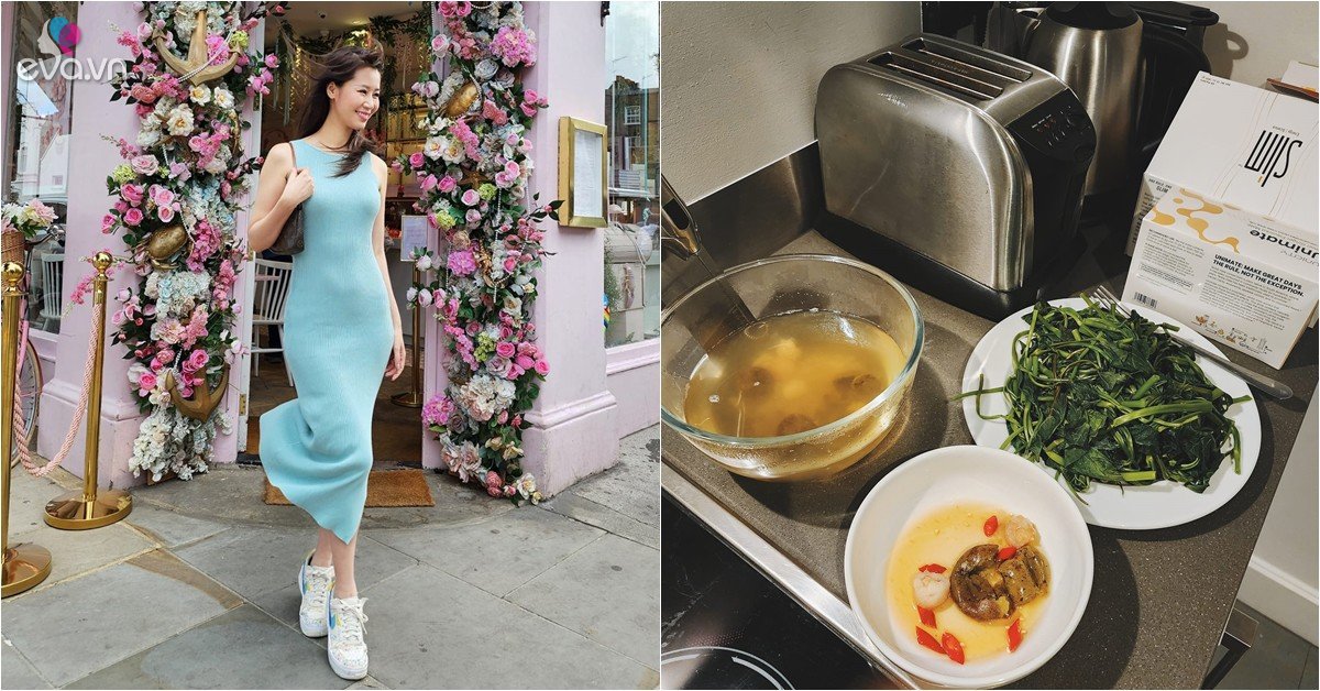 View - Hoa hậu gia thế khủng đi khách sạn vẫn mượn bếp nấu rau muống, khoe cảnh được chồng chăm sóc