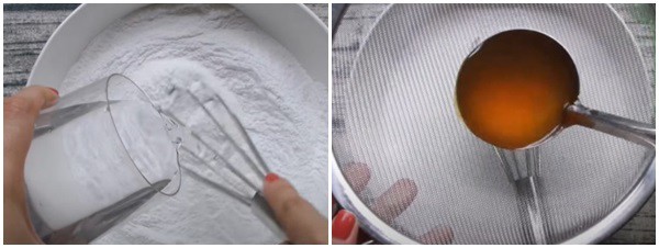 Pha bột bánh bèo ngọt