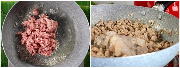 Xào chín thịt và tôm