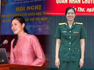 Ánh Viên ngày nhậm chức Trung tá trẻ nhất Việt Nam, để mặt mộc vẫn rực rỡ, khác hẳn thời là Kình ngư