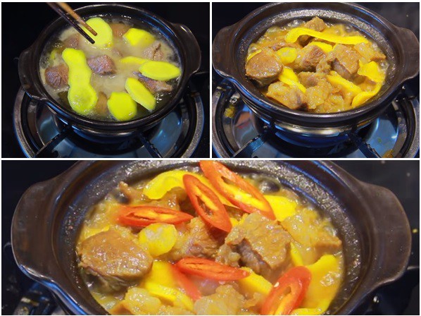 Cách làm bò kho gừng thêm sả, cà chua, nghệ thơm mềm cực hao cơm - 8