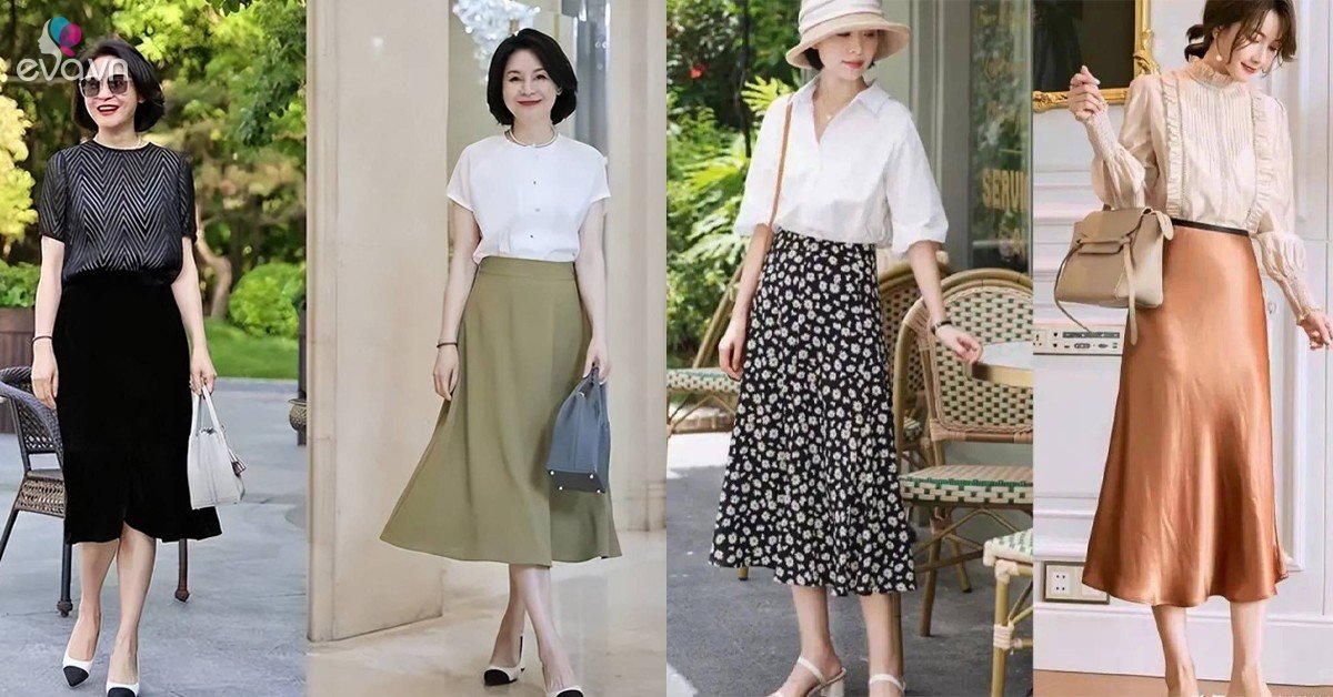 View - Phụ nữ ngoài 40 không nên khoe đùi, hãy học cách mặc váy dài đến đầu gối, thanh lịch và hợp thời