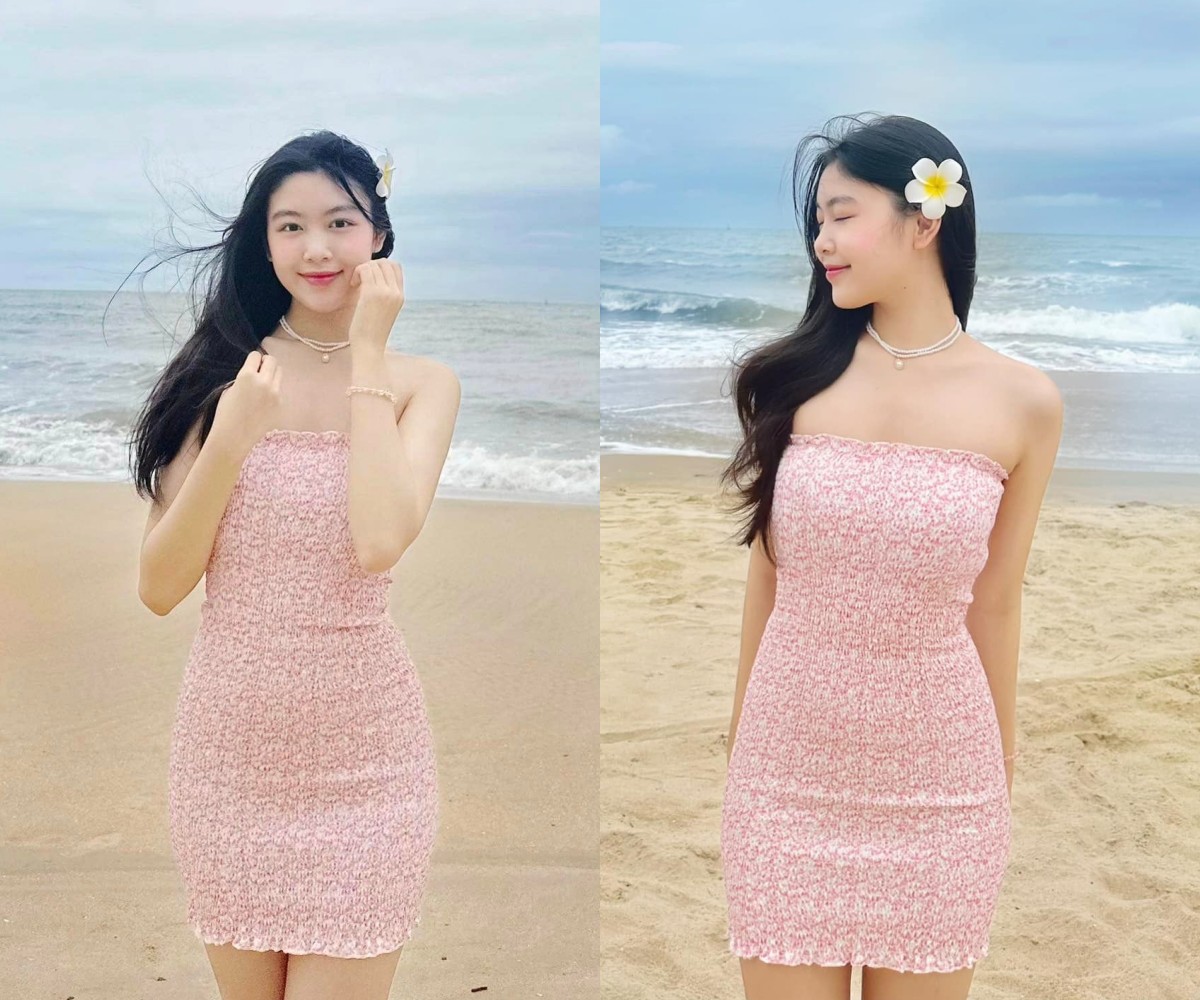 Ngắm 2 con gái Quyền Linh đi biển, không cần bikini vẫn nổi bật đặc điểm không nhiều Hoa hậu có - 1