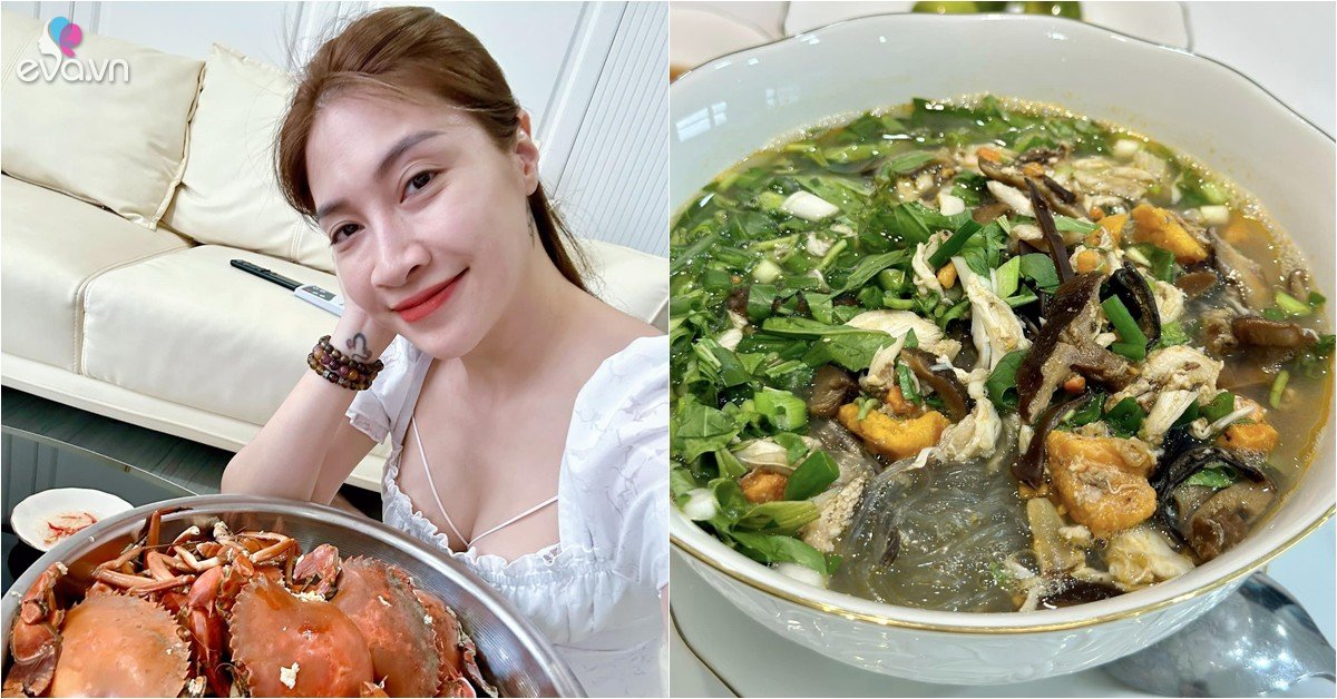 Gallery - Ca sĩ nhà 6 tỷ gây thích thú với món ăn từ cua, nhìn là thấy đã đời