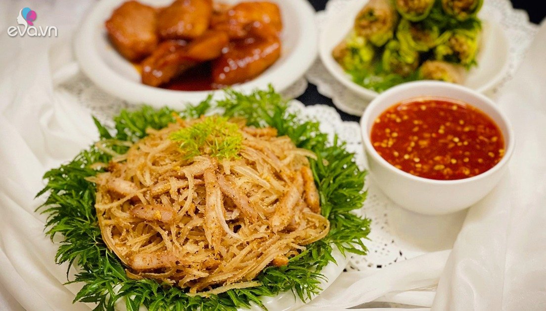 View - 9X gợi ý cách làm món bì thịt khìa trộn thính cực ngon, ông xã nhậu thử mê luôn