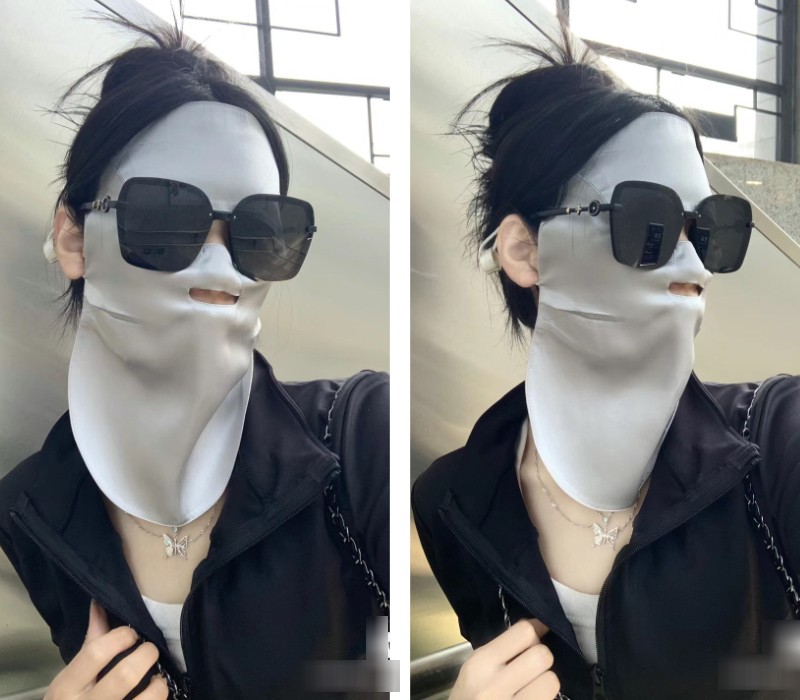 Những mặt hàng khẩu trang "ninja" nhanh chóng cháy hàng tại thị trường Trung Quốc. Chúng giúp chị em che chắn hết cả gương mặt. 
