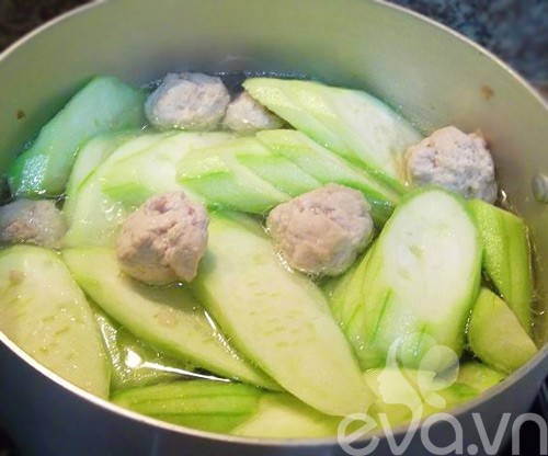 Canh mướp thịt băm ngon mát - 5