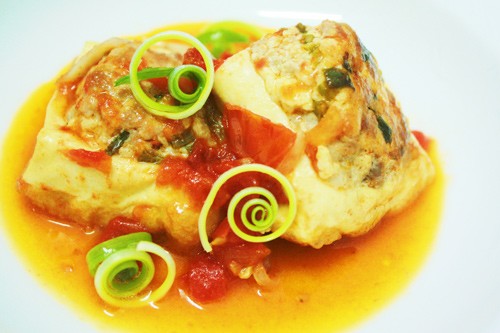 Đậu nhồi thịt sốt cà chua giản dị mà ngon - 13