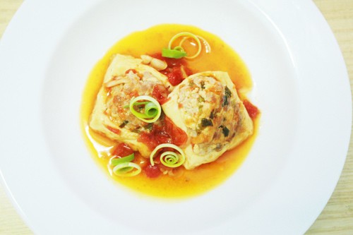 Đậu nhồi thịt sốt cà chua giản dị mà ngon - 14