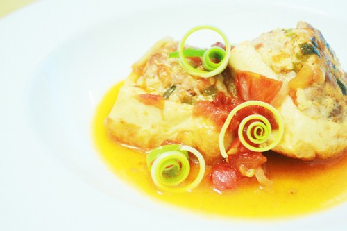 Đậu nhồi thịt sốt cà chua giản dị mà ngon - 15