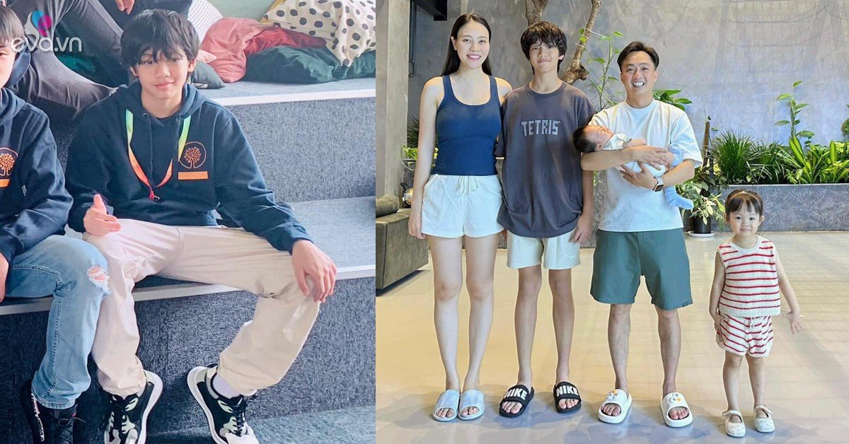 View - Con trai Cường Đô La trổ giò thua Đàm Thu Trang chỉ vài phân, chân dài hệt mẹ ruột, uốn tóc như soái ca Hàn