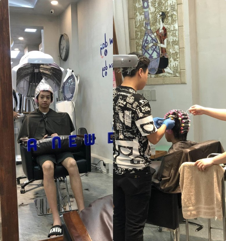 View - Con trai Cường Đô La trổ giò thua Đàm Thu Trang chỉ vài phân, chân dài hệt mẹ ruột, uốn tóc như soái ca Hàn