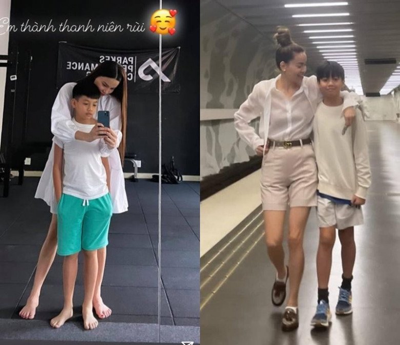 View - Con trai Cường Đô La trổ giò thua Đàm Thu Trang chỉ vài phân, chân dài hệt mẹ ruột, uốn tóc như soái ca Hàn