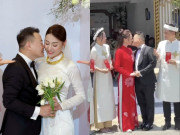 Giải trí - Shark Bình trao Phương Oanh nụ hôn nồng cháy trước cổng nhà, thấy rõ số vàng cưới trên người cô dâu