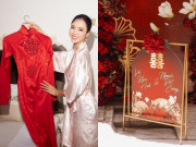 Giải trí - Hé lộ lễ ăn hỏi ngập sắc đỏ mẫu đơn của Vũ Ngọc Anh và Cường Seven