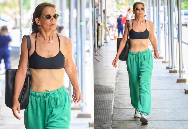 Cánh phóng viên vừa chụp được hình ảnh nữ diễn viên 44 tuổi Katie Holmes lựa chọn trang phục mát mẻ dạo phố New York.

