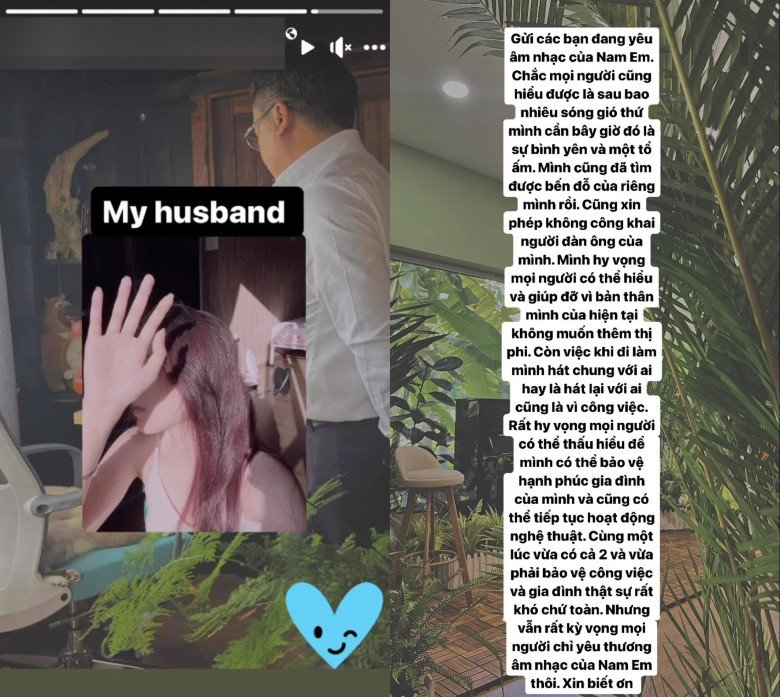 Vừa qua, Nam Em xác nhận đã có người yêu.