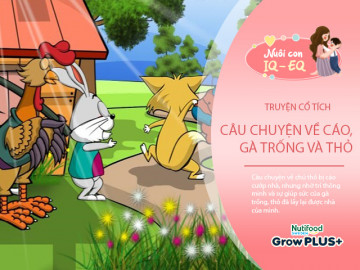 Truyện cổ tích: Con cáo, gà trống và thỏ