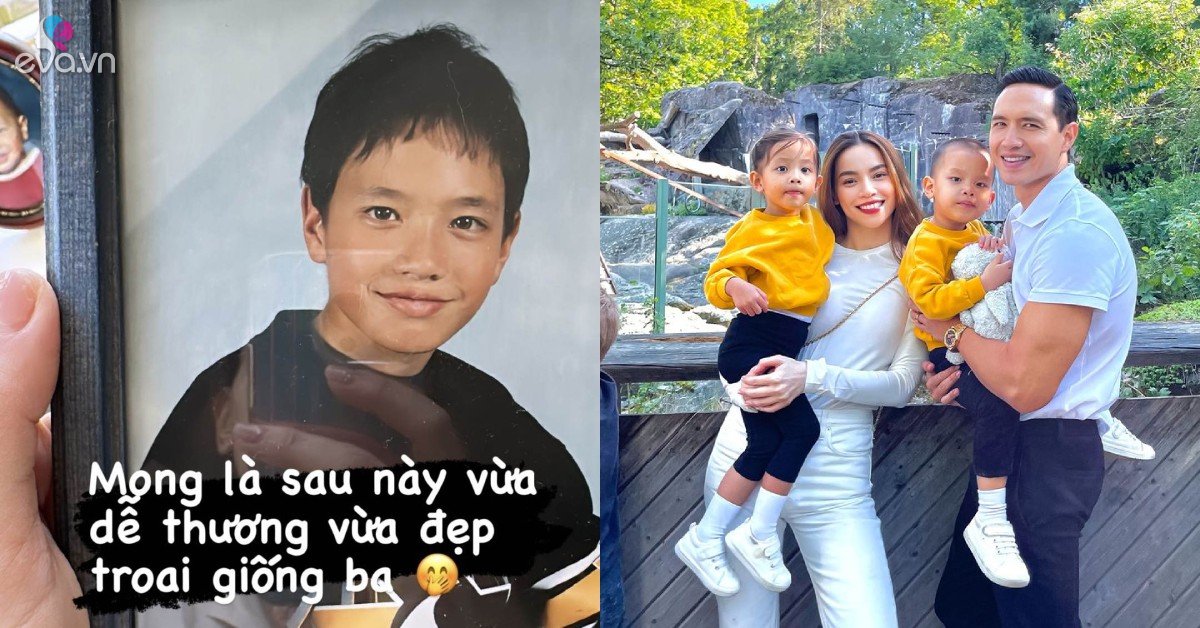 View - Hồ Ngọc Hà tung ảnh Kim Lý thời niên thiếu cực đẹp trai, dự đoán Leon tương lai lớn lên giống bố
