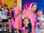 Làm mẹ - Mợ chảnh nhí nhà Khánh Thi Phan Hiển sành điệu diện đồ hồng đi "đu idol" Blackpink ở sân Mỹ Đình