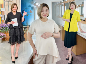 MC Hoàng Linh lên sóng VTV lần cuối trước khi lâm bồn, vẫn bế bụng đi giày cao, mặc khéo giấu cân nặng 65kg