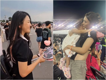 Chíp điệu Bố ơi mình đi đâu thế lộ diện cao to hơn mẹ khi đi đu idol, thương nhất là cô bé này mặt sắp khóc đến nơi