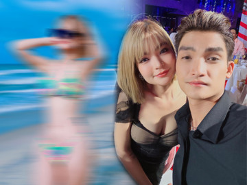 Chưa cần nâng độn, bà xã Mạc Văn Khoa diện bikini đã nóng cỡ này, đọ sắc hoa hậu đẹp miễn chê