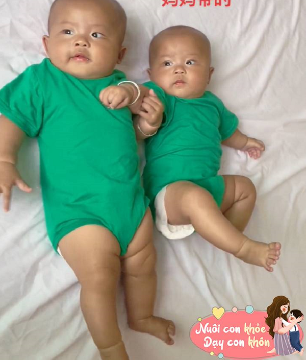 Hai anh em sinh đôi nhưng kích thước khác xa nhau (Ảnh chia sẻ từ nhân vật).